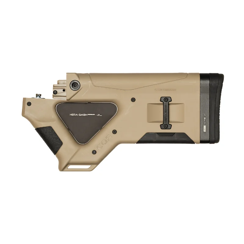 CQR GEN1.0 AK-47 buttstock in tan (FDE) state compliant version facing left