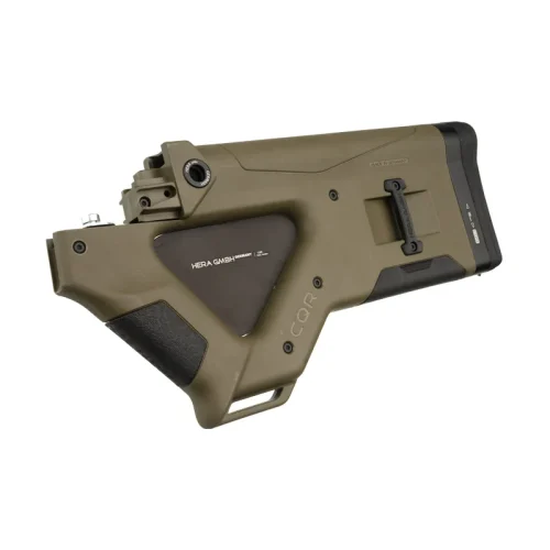 CQR GEN1.0 AK-47 buttstock in OD Green state compliant version tilted left