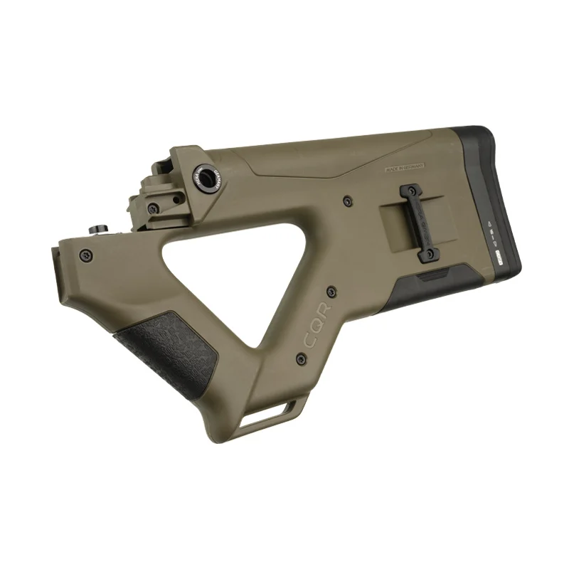 CQR Gen1.0 Buttstock in OD Green for AK-47 Tilted Left