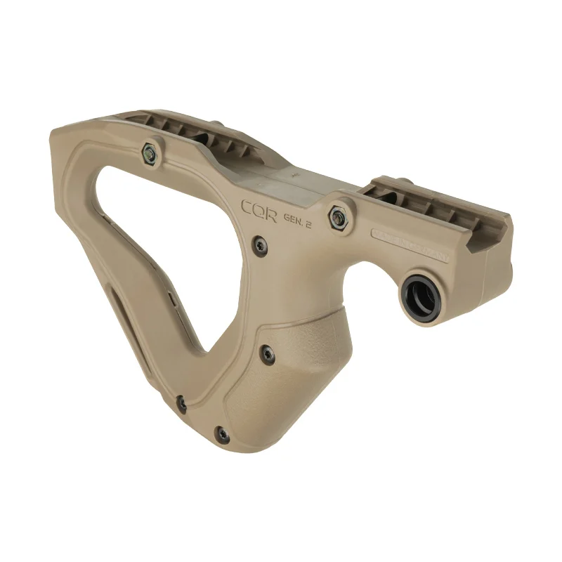 Angled left perspective of the CQR GEN2.0 front grip in tan