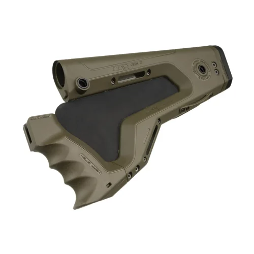 CQR GEN2.0 state restricted version buttstock in OD Green pointing angled left
