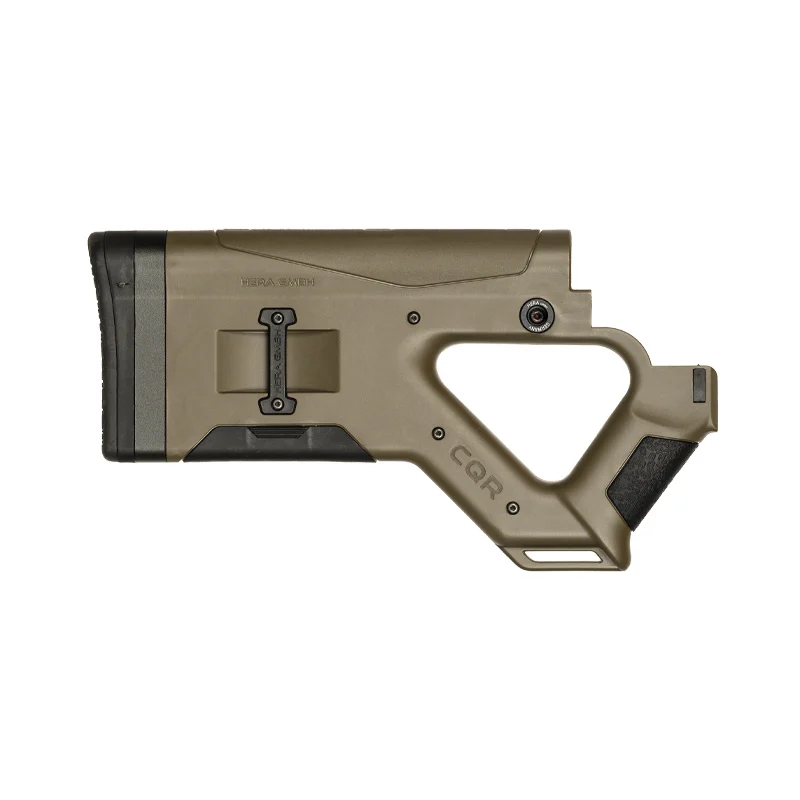 CQR GEN1.0 buttstock for AR-15 in OD Green pointing right