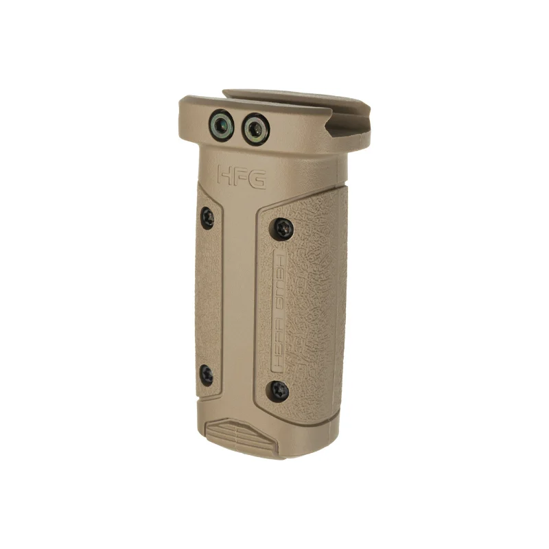 HFG front grip in tan (FDE) angled facing left for AR-15s