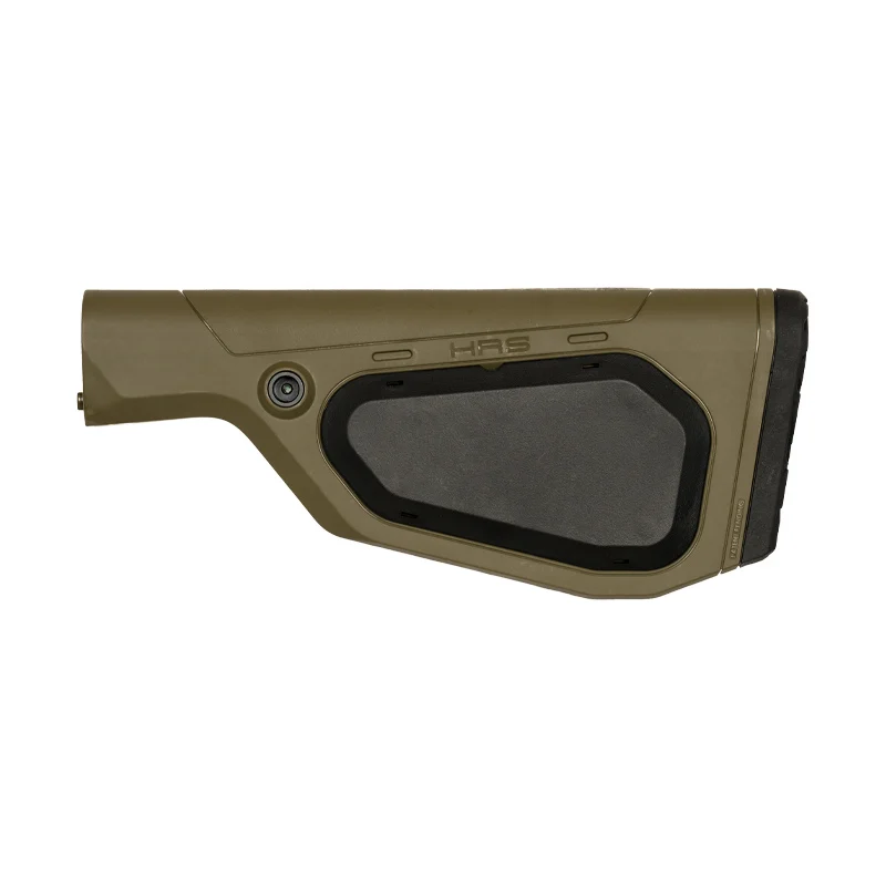 OD Green Hera HRS Light Fixed Buttstock for AR-15 with Spacer Plate - Pointing Left