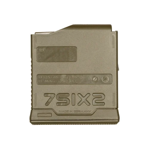 OD Green H7 mag 5 round .308 caliber magazine back facing