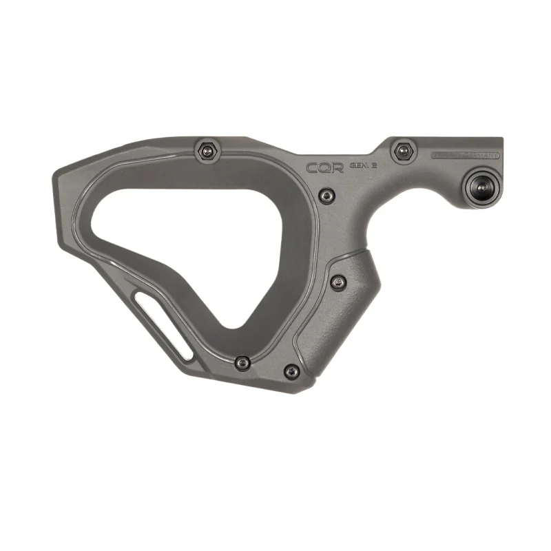 Angled AR-15 front grip with QD sling mounts in durable polymer construction